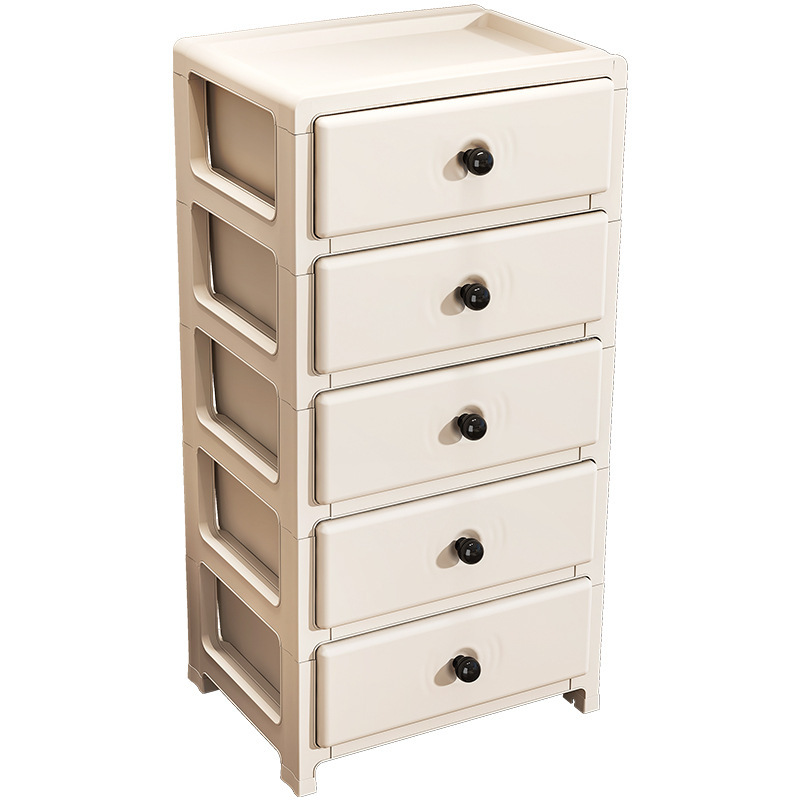 Latin American New Style Drawer-Type Bedside Table, Multi-Layer Storage Cabinet for Living Room, Five-Drawer Cabinet, Snack Storage Cabinet