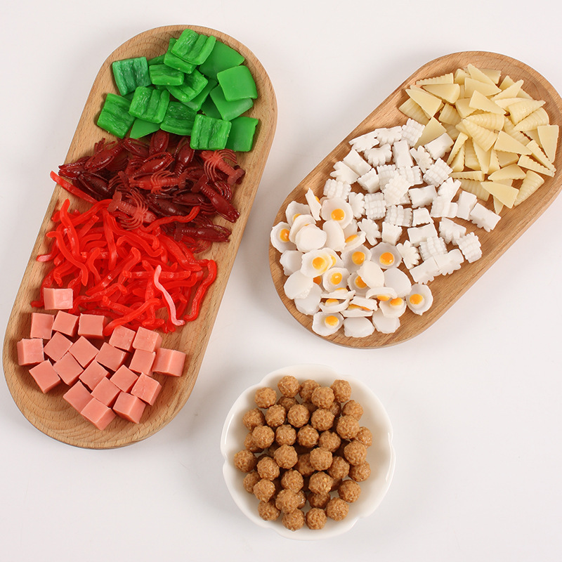 DIY do hand simulation food ingredients accessories miniature food play vegetables egg toy mini mushroom meatball shrimp