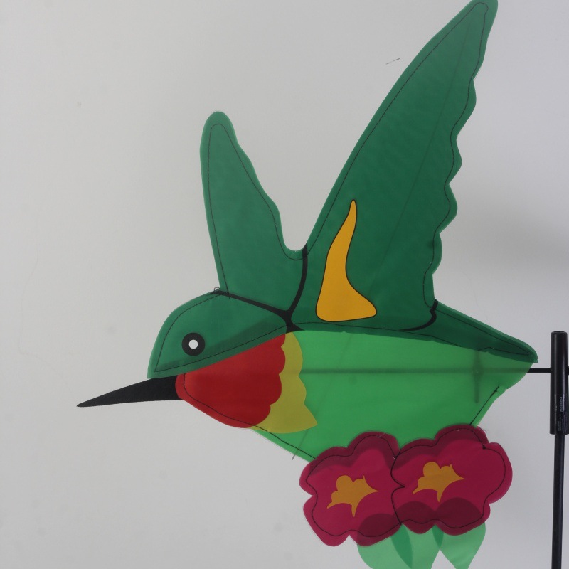 Street Stall Children's Toys Hummingbird Fabric Three-Dimensional Windmill Outdoor Decoration Colorful Wholesale Inventory Clearance Special Price
