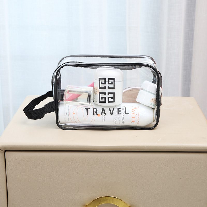 Transparent Toiletry Bag Storage Waterproof Cosmetic Bag Portable Portable Storage Three-Piece Set