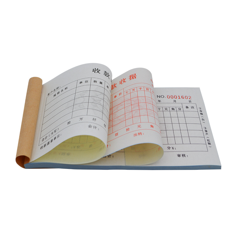 In-Stock Two-Part Single-Column Handwritten Receipt Carbonless Copy Accounting Document Supports Logo Printing