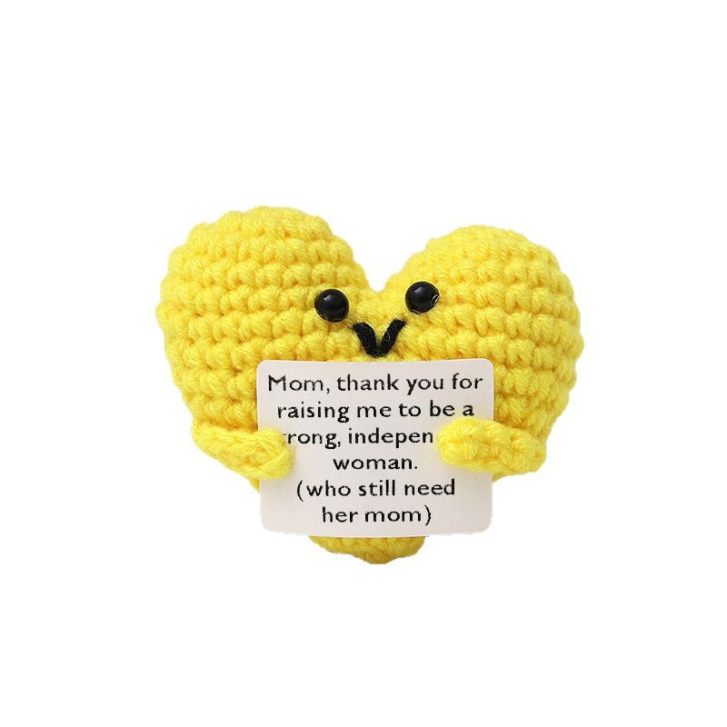 Cross-border New Funny Plants Cross-border Positive Energy Potted Plants Handmade Wool Crocheted Love Doll Ornaments