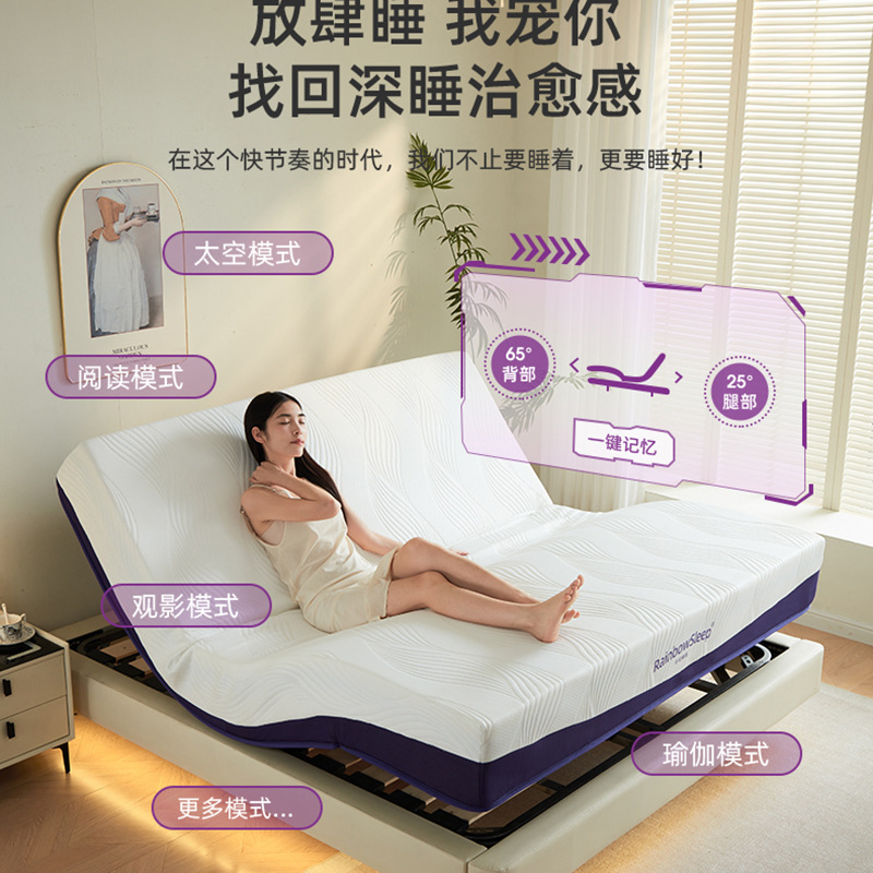 Cross-Border Smart Electric Mattress Hotel Massage Can Lift Nursing Home Remote Control Mattress Confinement Center Simmons