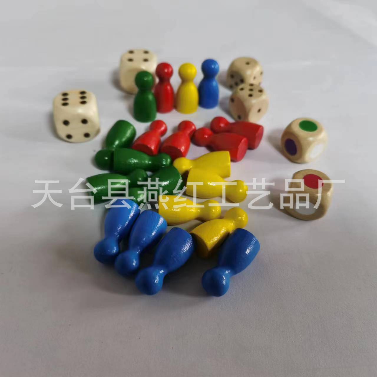 Wooden Human Chess Wooden Dice Chess Set Board Game Accessories Wooden Checkers Flying Chess Wholesale