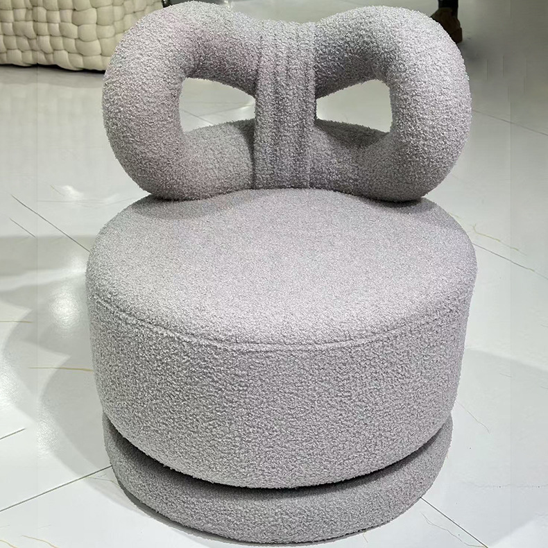 Cream Style Makeup Stool Internet Celebrity Personalized Single Chair Cashmere Bedroom Rotating Dressing Stool Home Backrest Chair