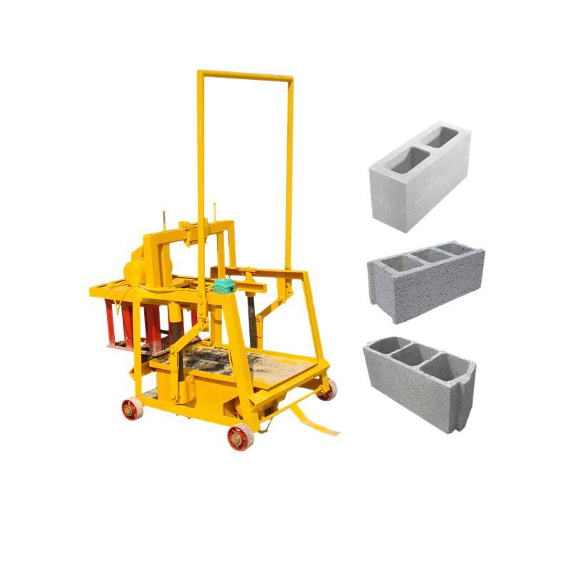 Brick making machine equipment small hollow brick machine concrete brick making machine mobile hand push brick making machine