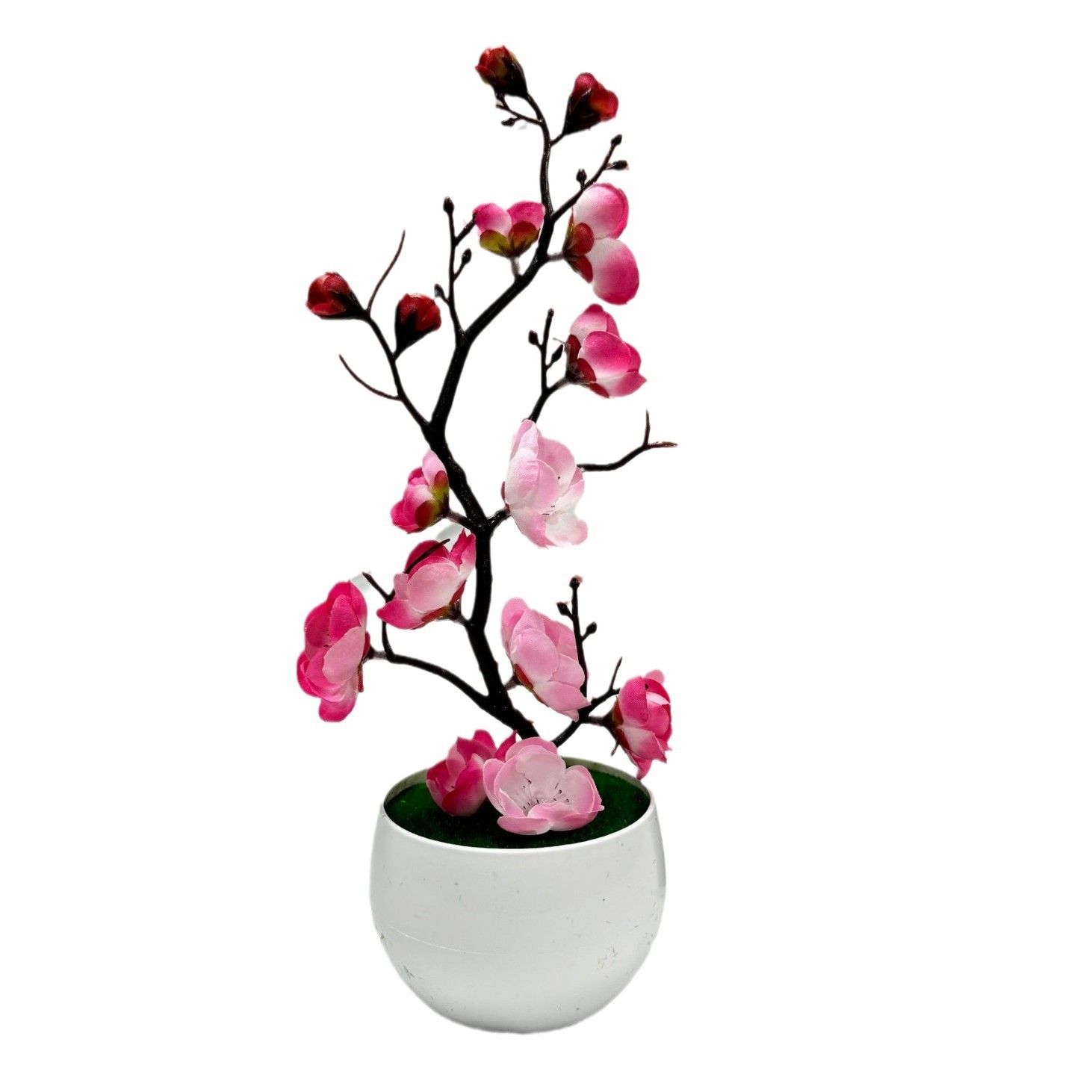 Cross-Border Temu Hot Selling Artificial Flower Small Wintersweet Potted Home Soft Decoration Ornaments Plum Blossom Bonsai Artificial Artificial Flower