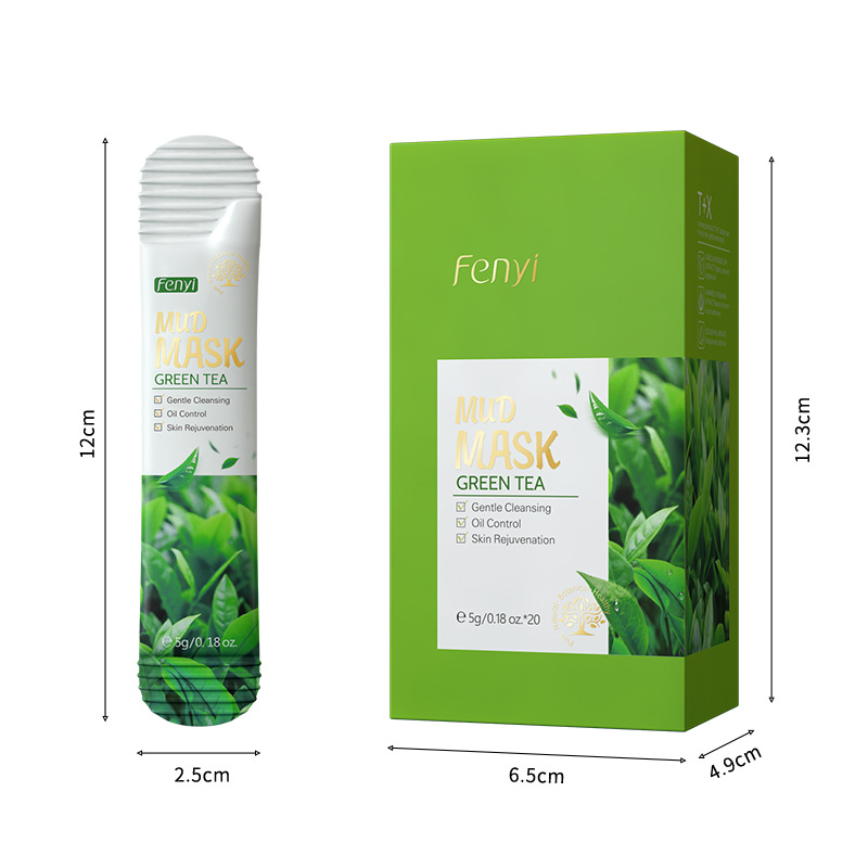 Cross-Border Fenyi Fanta Green Tea Mud Mask 5g 1 Piece Hydrating and Moisturizing Skin Care Products Export Facial Mask