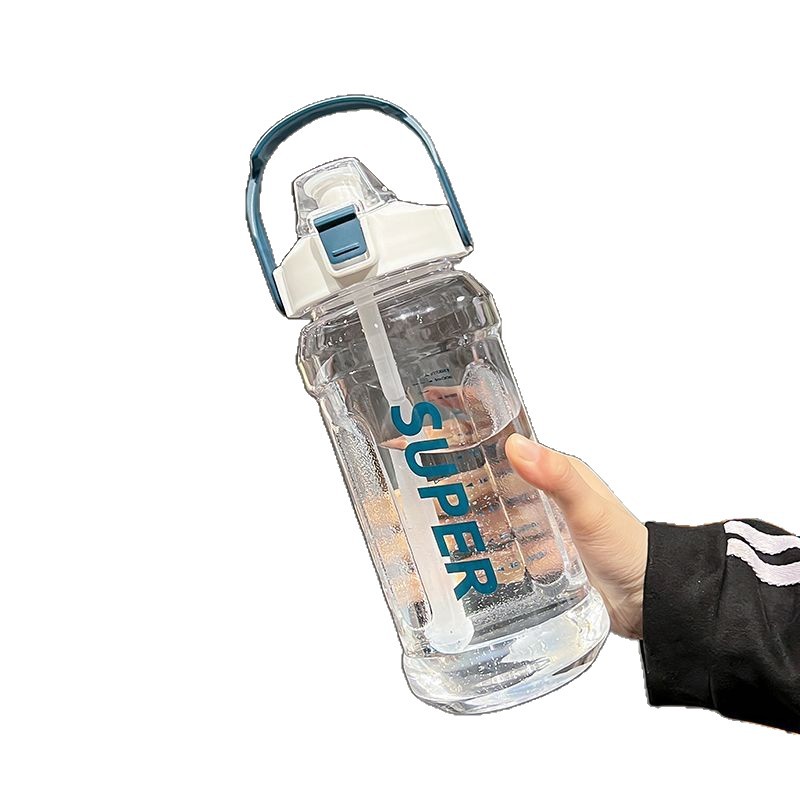 [large capacity] sports fitness cup summer high color value cup portable high temperature resistant outdoor kettle with straw