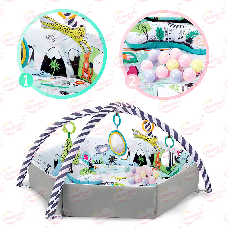 Baby Fitness Rack Hexagonal Fence Baby Climbing Mat Game Blanket Newborn Toy Activity Amazon Hot Sale