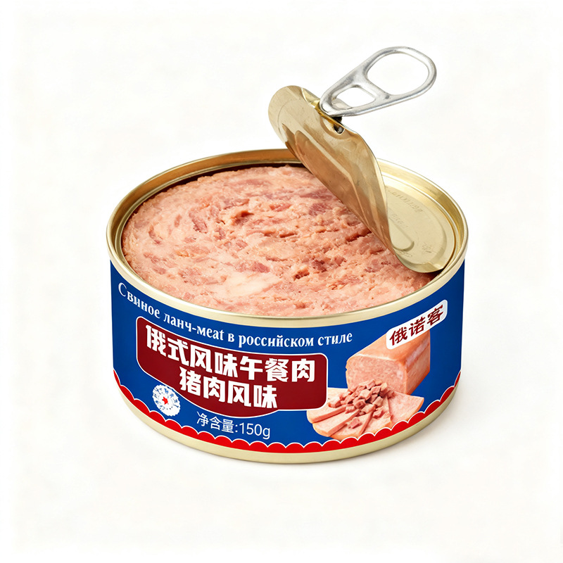 Onoko Russian-Style Canned Lunch Meat Chicken Pork Beef Ready-To-Eat Snacks Canned Meat Cubes 150g