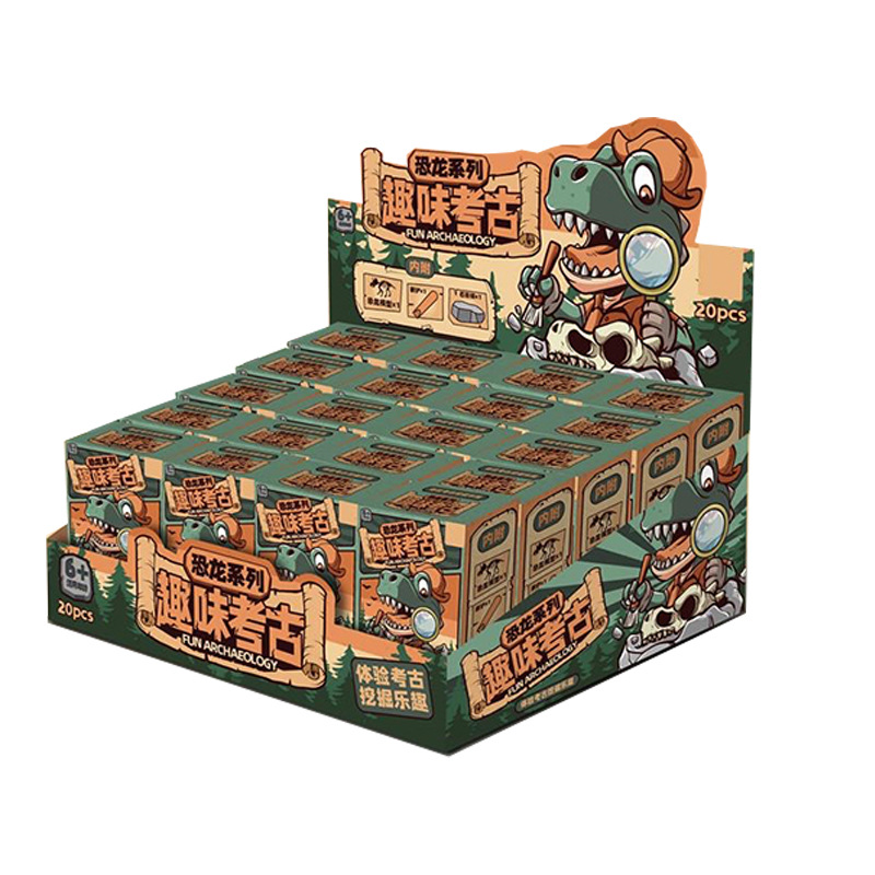 Children's Educational Fun Archaeological Toys Explore Dinosaur Series Joe Smash Gypsum Treasure Hunt Gift Night Market Wholesale