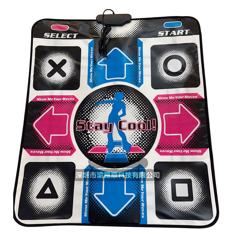 Кросс-бордерный английский танцевальный коврик USB для компьютера, одинарный, 11-кнопочный, домашний игровой танцевальный аппарат