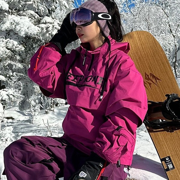 Американская лыжная одежда для мужчин и женщин, одиночная доска с флисовой подкладкой, теплый фиолетовый, ветрозащитная и водонепроницаемая уличная лыжная одежда, южные мелкие картошки