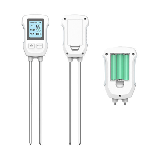 Screen Display Three-In-One Soil Detector Double-Needle High-Precision Moisture Meter Ph Temperature Humidity Ph Value Tester