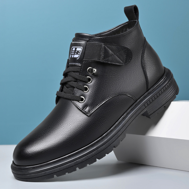 2025 New Winter Velvet Thickeneded High-Top Cotton Shoes Men's Boots Cold-Proof Waterproof Warm Snow Boots 6555