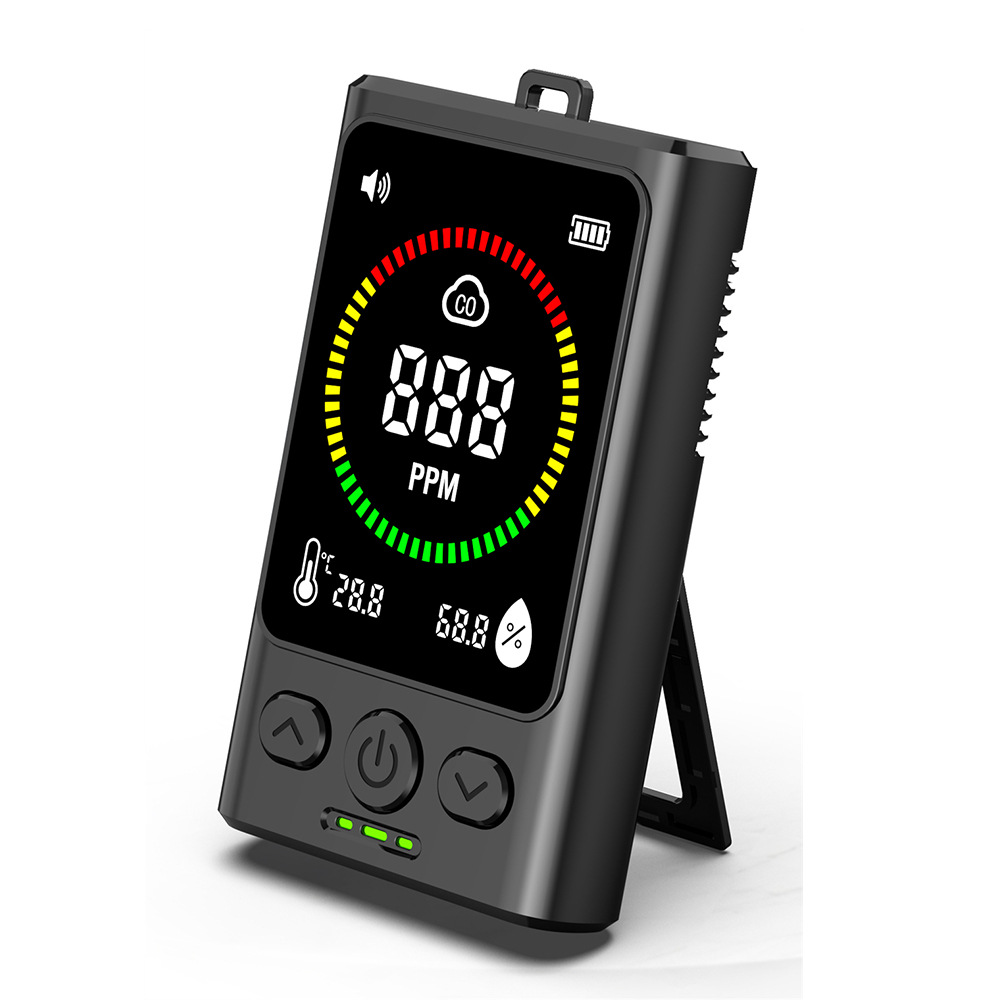 Мини детектор угарного газа для трансграничного использования мониторинг температуры воздуха влажности концентрации Co три в одном портативный для дома