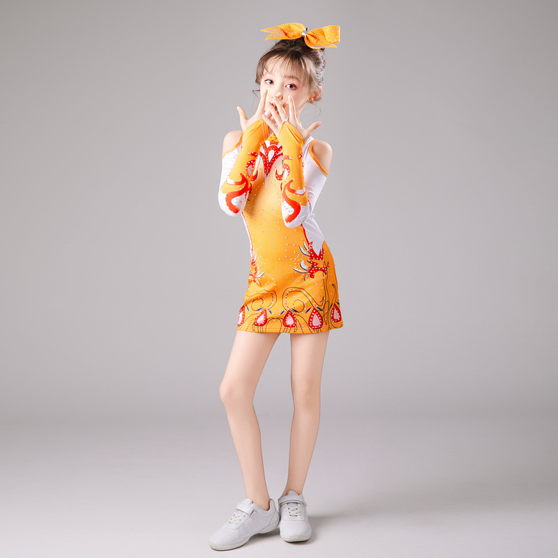 Chinese Style Cheerleading Costumes, Cheerleading Costumes, Adult and Children's Cheerleading Team Costumes, Aerobics