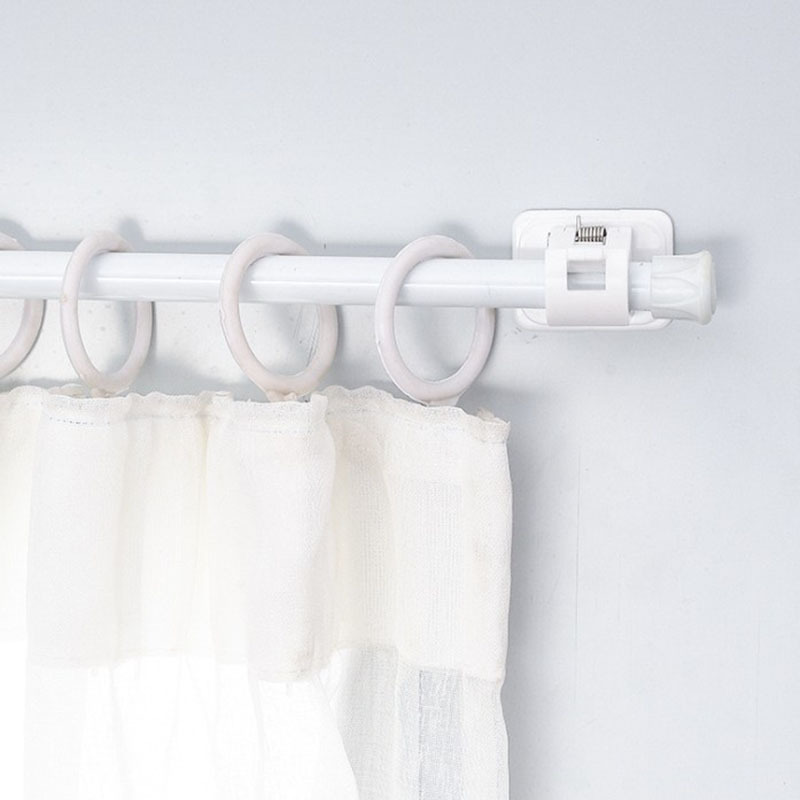 Bar Hanging Clip Curtain Rod Hanging Hook Shower Curtain Rod Hanging Clip Wooden Stick Holder 2PCs Towel Rod Hanging Rack