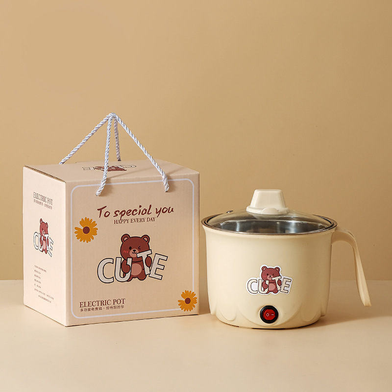 Multifunctional Electric Cooking Pot Dormitory Mini Noodle Pot Opening Small Gift Integrated Electric Cooking Pot Electric Hot Pot Accompanying Gift