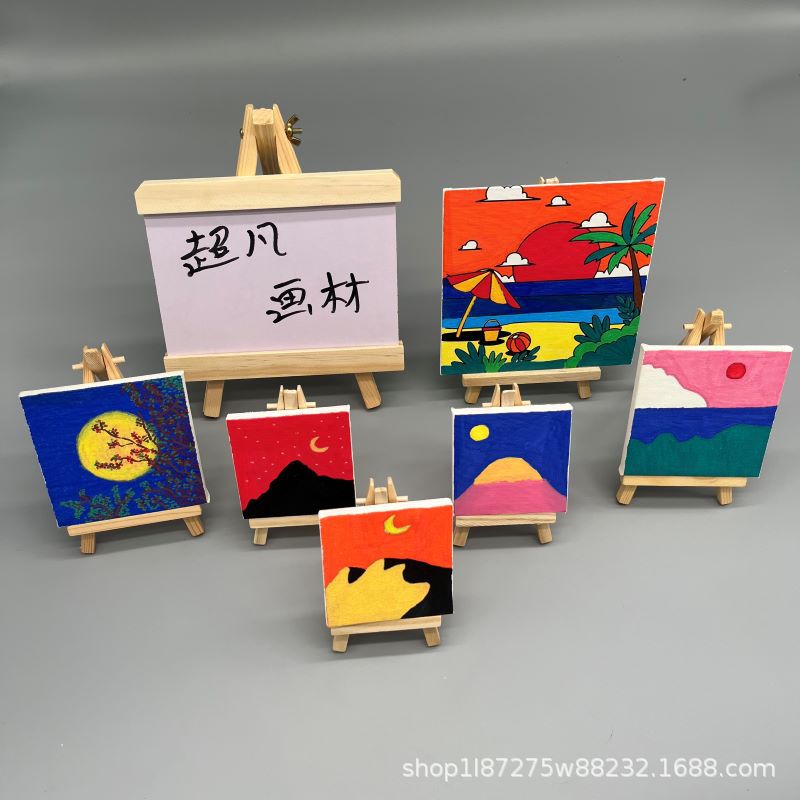 8*15 Easel Mini Pine Tripod Wooden Mobile Phone Small Stand Desktop Painting Display Stand Factory Direct Sale