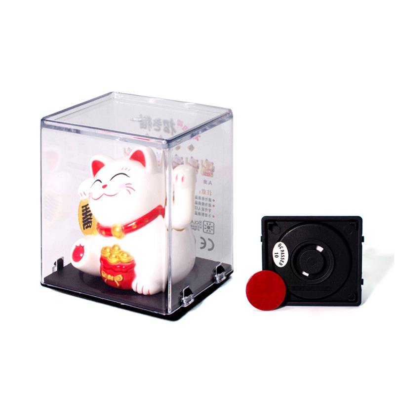 2inch Lucky Cat Cute Mini Small Solar-Powered Shop Waving Hand Decoration Ornament Home Table Lucky Waving Hand