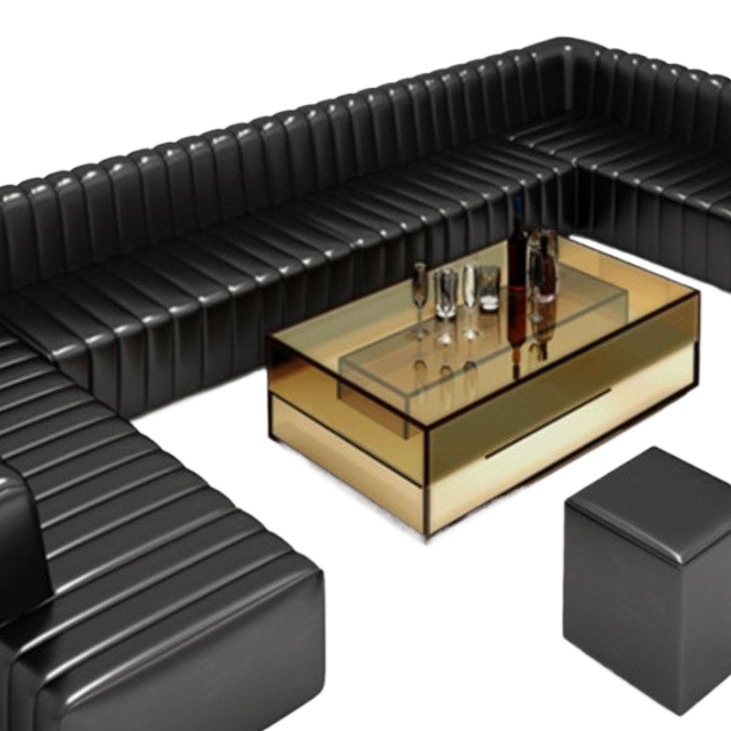 Customized Ktv Sofa, Nightclub, Billiards Bar, Sofa Booth, Home Ktv Box Sofa, Coffee Table Combination U