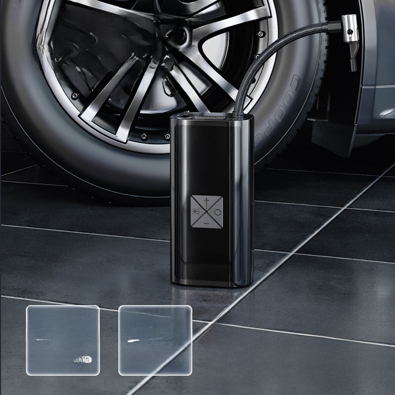 Portable Air Pump for Car and Motorcycle Tires, Wireless Charging, Digital Display, Automatic Start-Stop, Electric Vehicle Air Pump