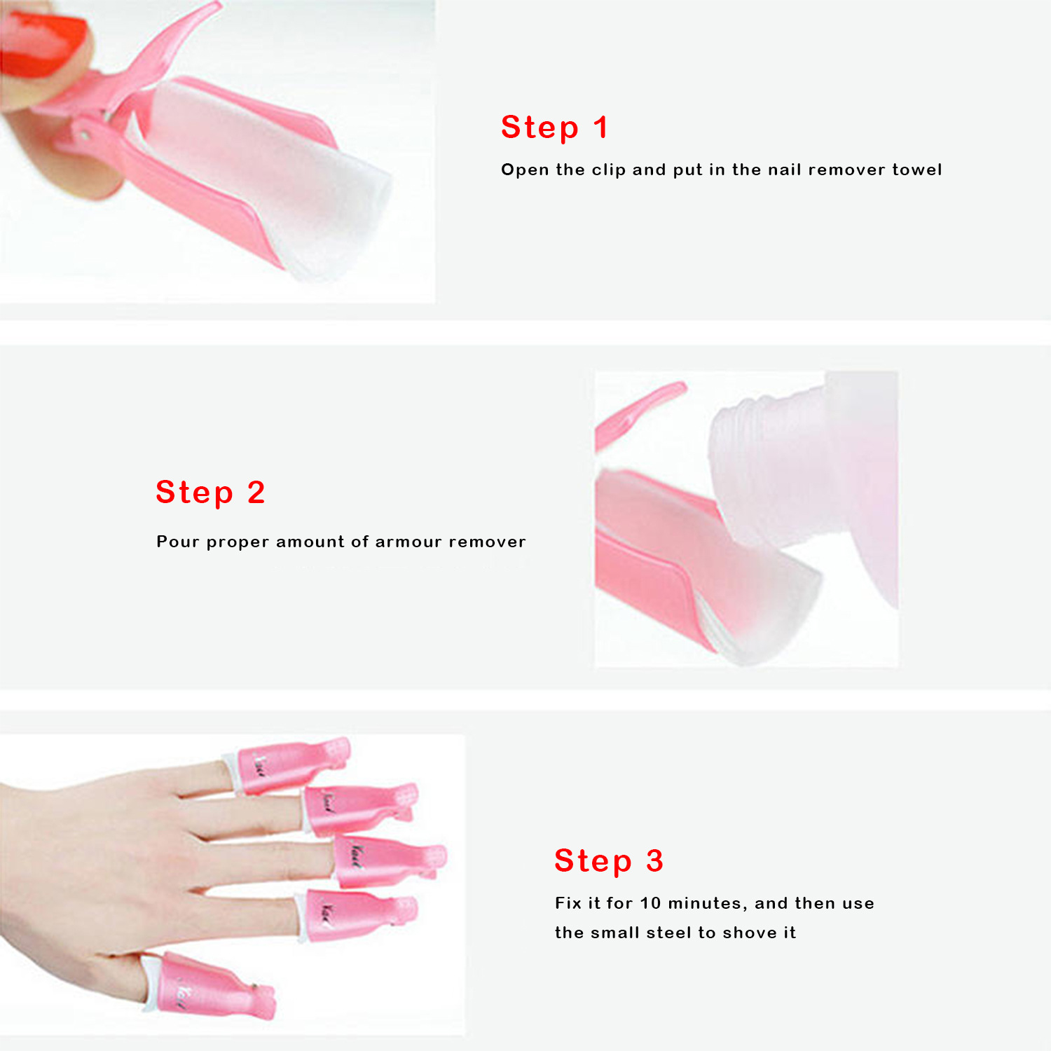 Nail art OPP bag cross-border nail remover 1 bag 10 nail remover without box nail remover nail remover nail remover