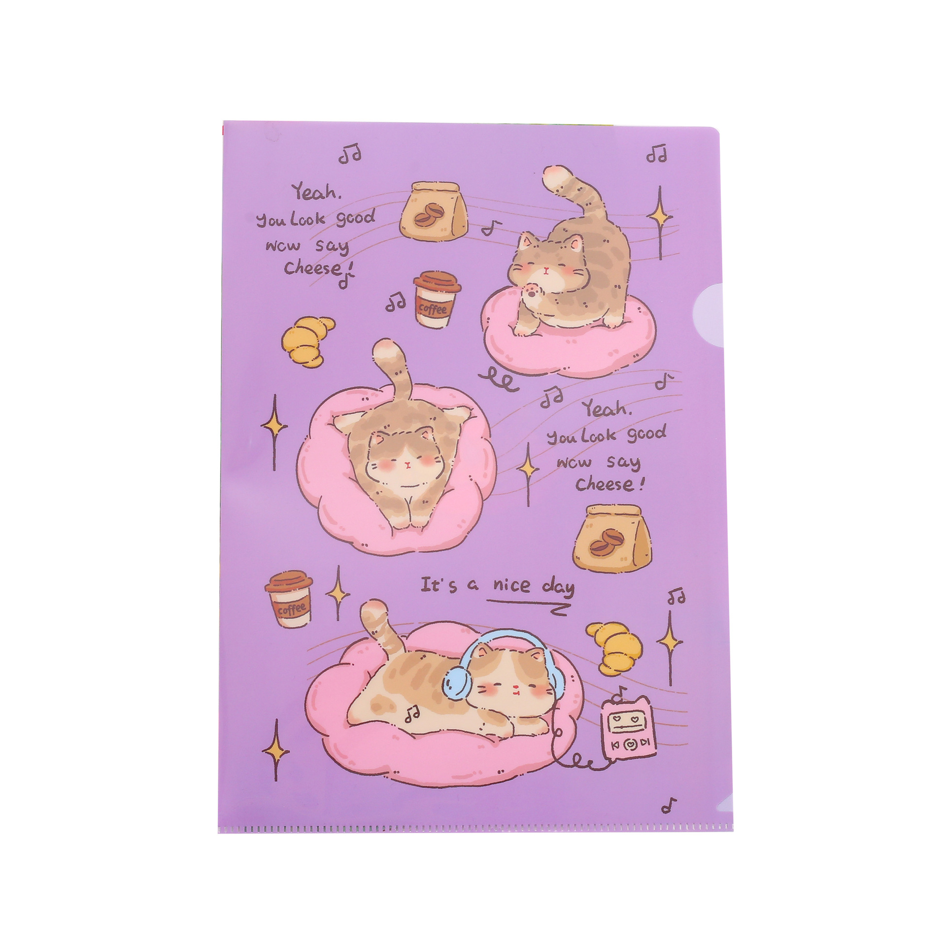 Printing A4 A5 transparent folder color L-shaped single folder PPL folder storage folder printing advertising logo