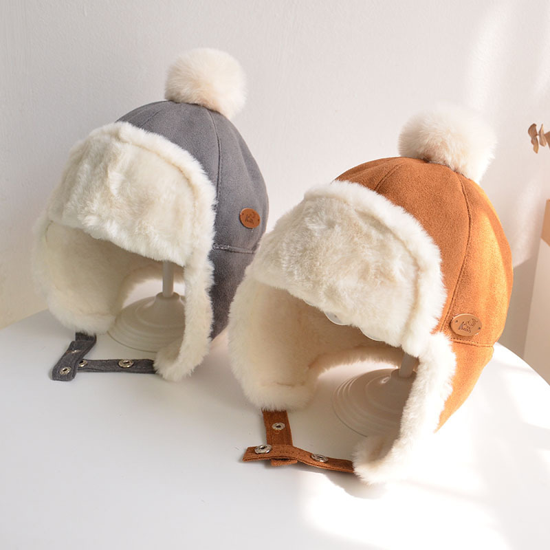 Корейская шапка для детей, ветрозащитная шапка для осени и зимы