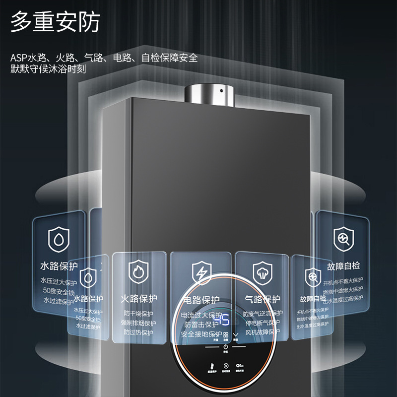 Wholesale Royalstar Natural Gas Water Heater Household 13L Liquefied Gas Forced Exhaust Gas 16 Liters