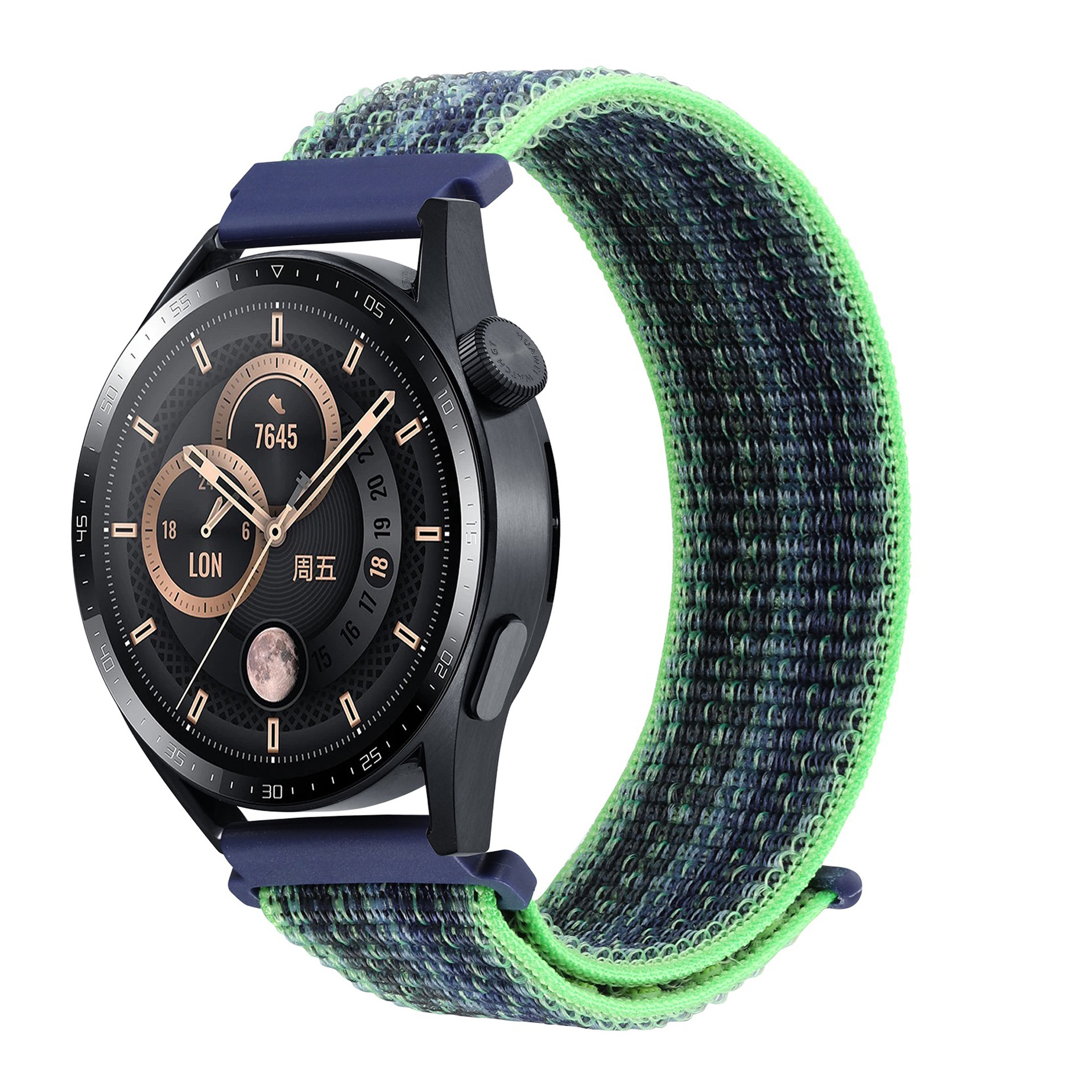 Suitable for Huawei Gt5 Strap 20/22mm Nylon Loop Strap Velcro Style Samsung Watch4567 Strap