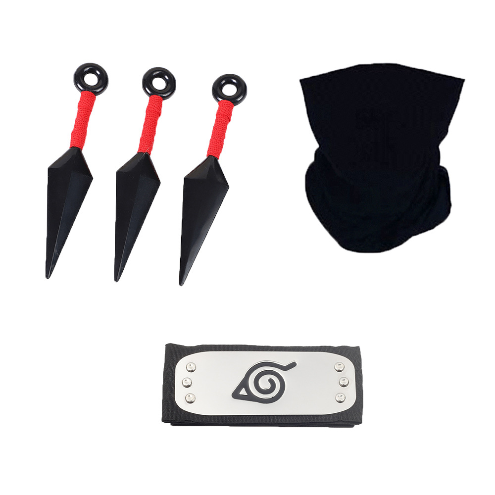 in stock Animation Peripheral Kakashi Mask Naruto Bitter without Shuriken Naruto Kanye Headband suit