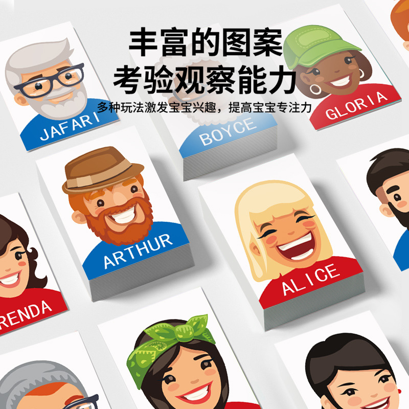 Guess Who I Am Board Game Kidsren's Educational Toy Guessing Character Card Game Two-Player Battle for Boys over 6 Years Old