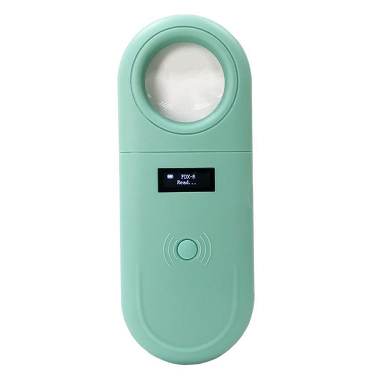 RFID new pet chip scanner with magnifying glass with LED luminous lamp animal ear tag reader