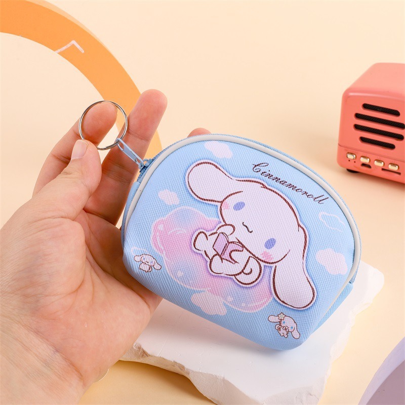 Cross-border coin purse cute cartoon keychain student female new storage small wallet PU small gift manufacturers wholesale