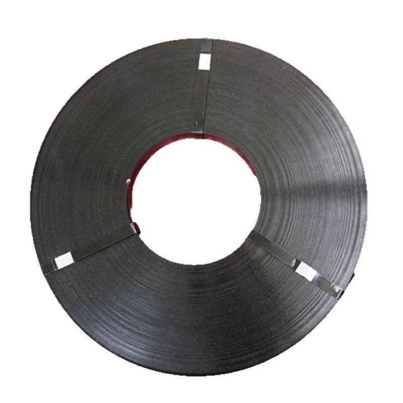 High Zinc Layer Cold Galvanized Packaging Steel Belt Q235 Metal Black Corrugated Tube Steel Belt Baked Blue Packaging Belt