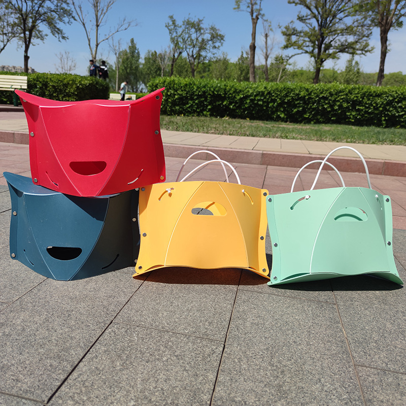 Складной стул для кемпинга и рыбалки, портативный пластиковый стул