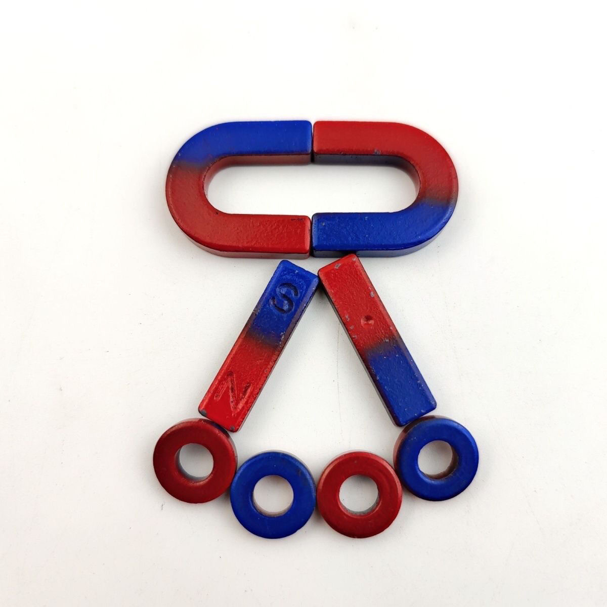 20-Piece Magnetic Set for Elementary School Teaching, Scientific Experiments, Magnetic Levitation U-Shaped Magnets, Magnetic Tiles, School Peripherals