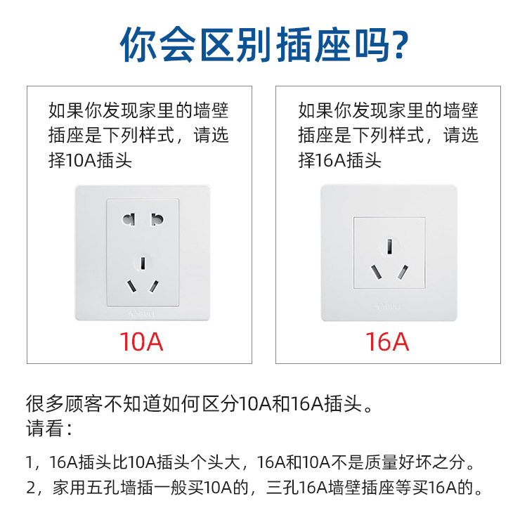 led industrial household three-pin power conversion plug global single-phase grounded three-stage power plug