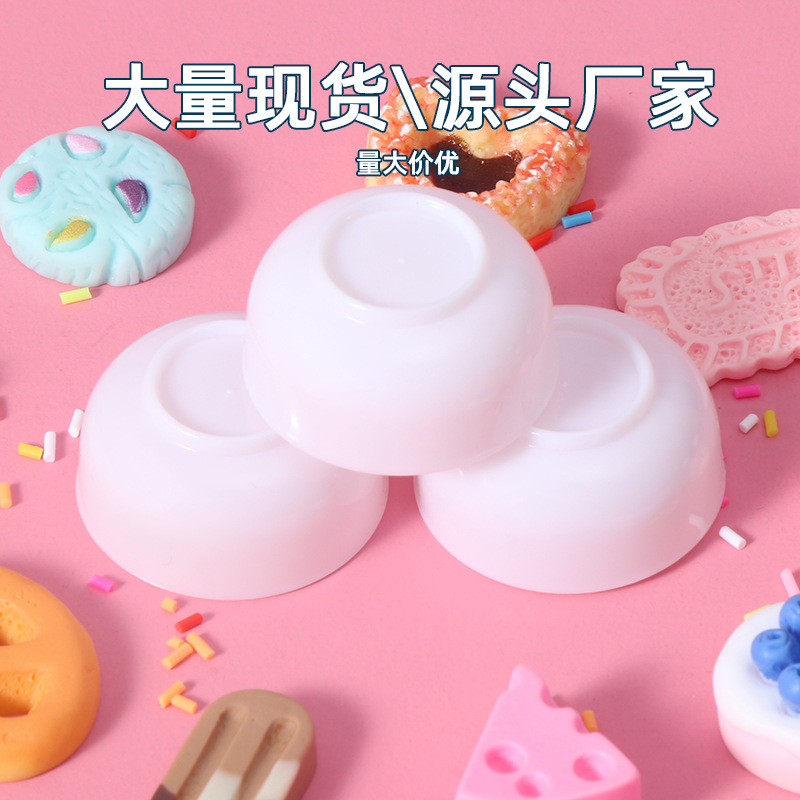Simulation mini bowl model miniature food play house scene matching props DIY simulation plastic food play small bowl
