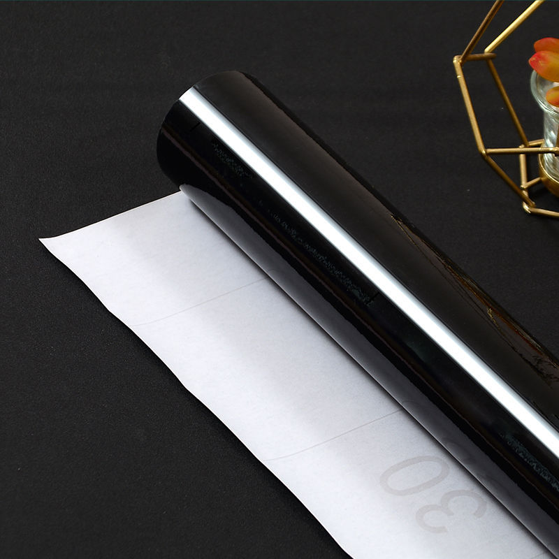 Black High-Gloss Paint Wardrobe Dormitory Desktop Sticker Furniture Renovation Wallpaper Self-Adhesive Waterproof Mirror Shading