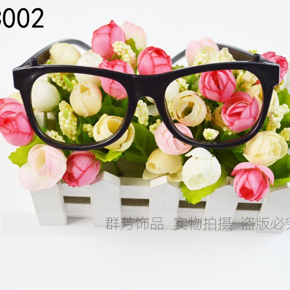 Оправа для очков для девочек, милые круглые безлинзовые очки, корейская принцесса, универсальная ретро оправа