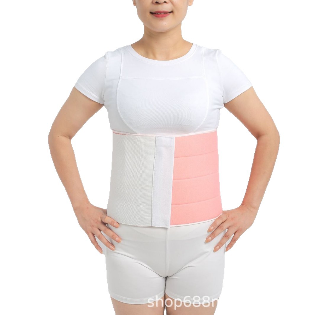 Composite Fabric Abdominal Belt, Pink Support Belt for Post-Surgery Recovery, Wholesale Rib Belt, Sponge Widened Chest and Abdomen Belt