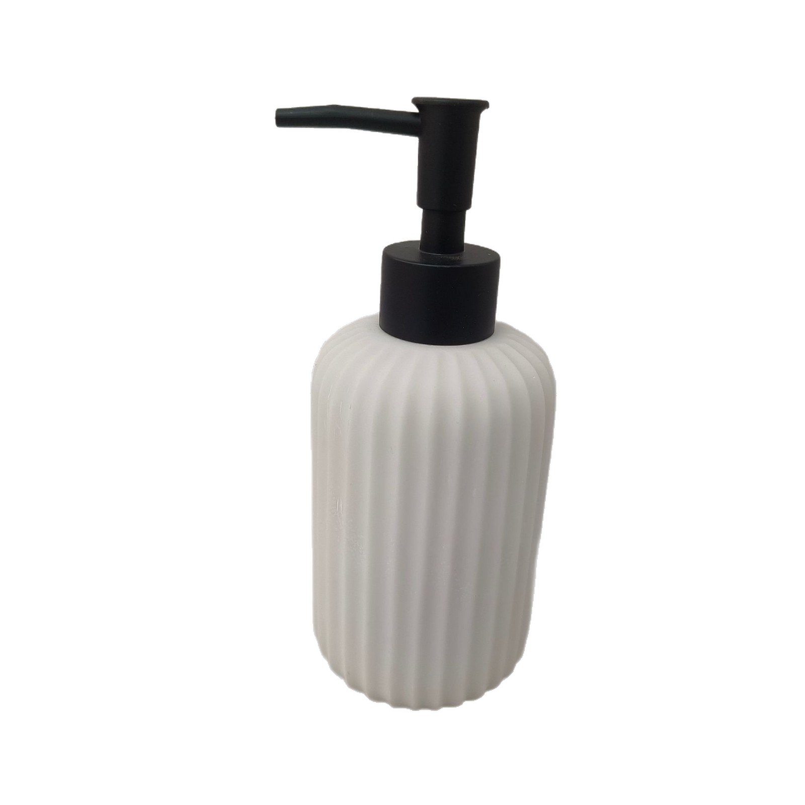 Cross-Border Hot-Selling Resin Bathroom Kit Surface Vertical Pattern Carved Toiletries Lotion Bottle