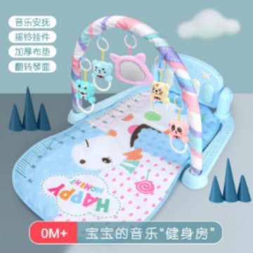 Cross-border exclusive supply of a variety of baby toys multi-functional fitness rack pedal piano baby music game blanket toys