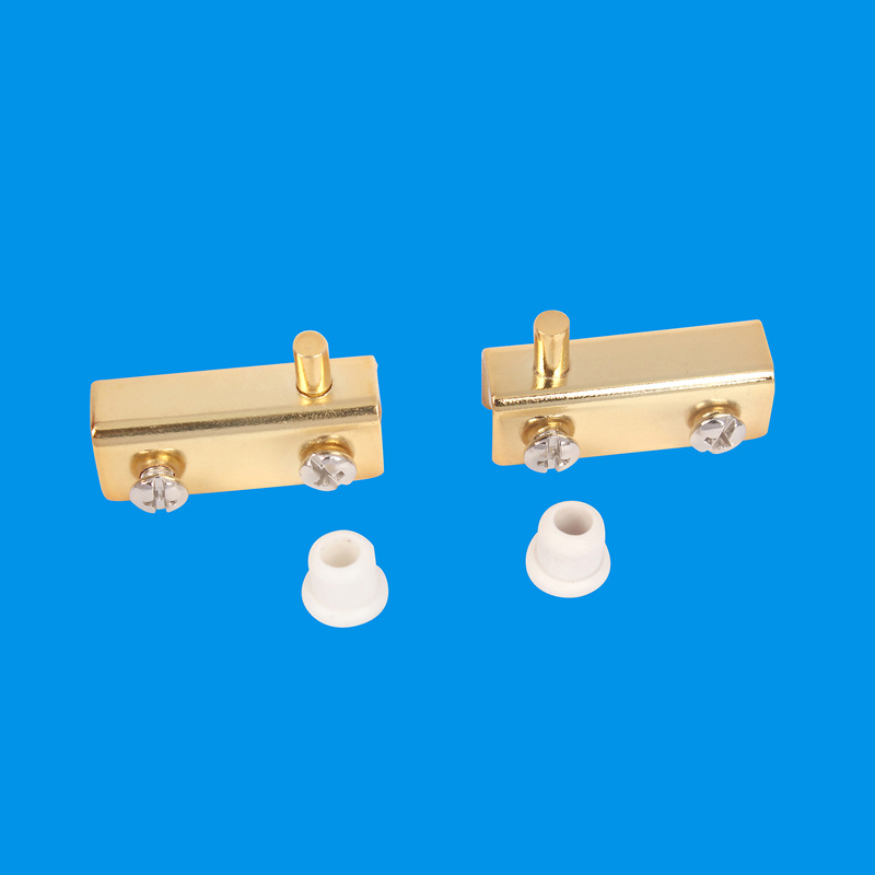 Display cabinet glass door door clip glass door upper and lower shaft hinge glass door rotating shaft