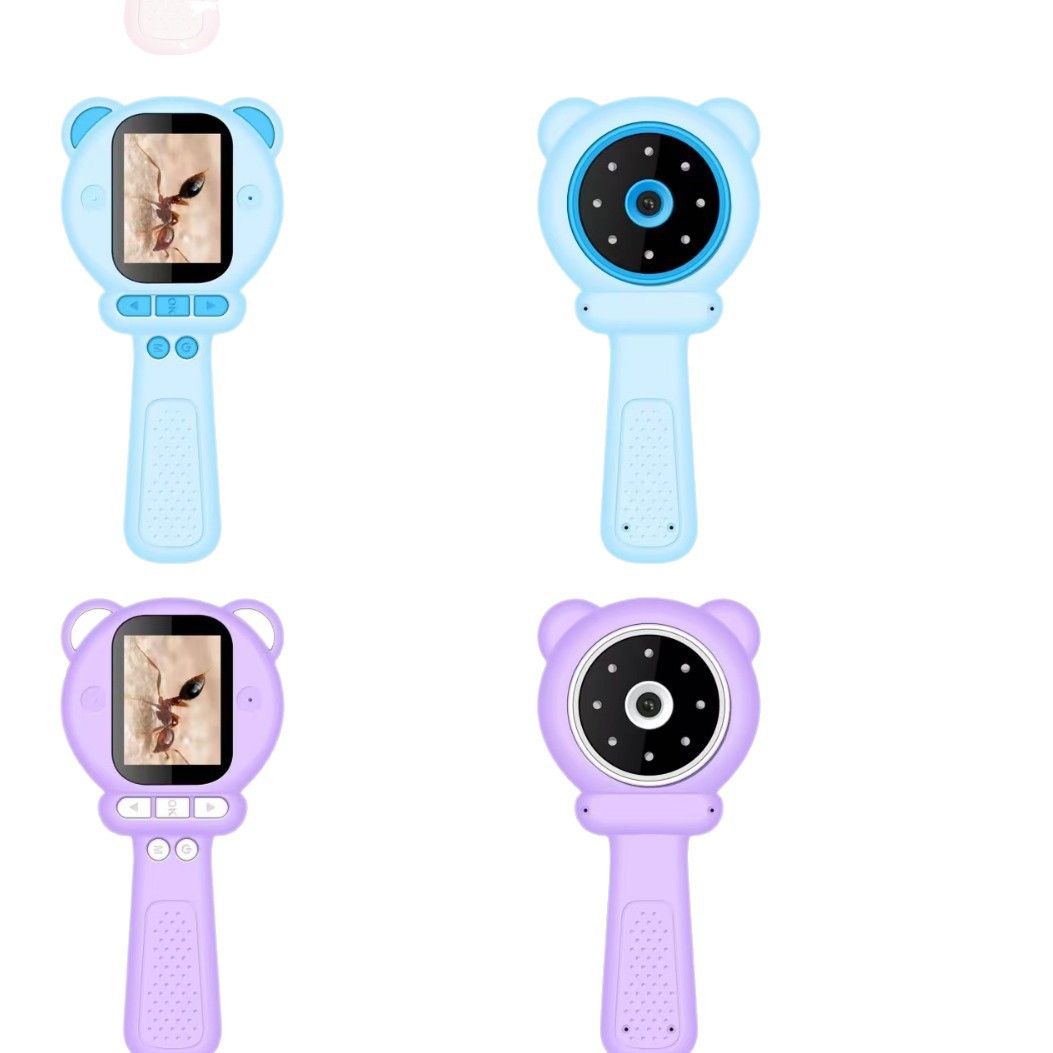 Children's Digital Magnifying Glass Handheld Portable Digital High-Power High-Definition Eye Protection Insect Plant Observation Cartoon Primary School Students