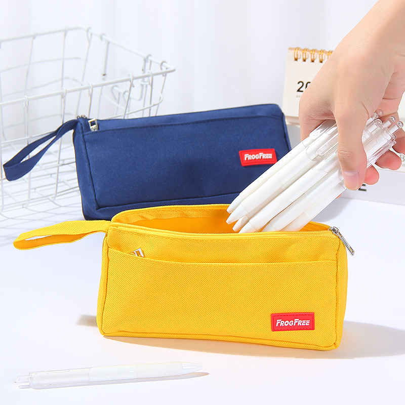 Large-Capacity Pencil Case for Primary School Students, Stain-Resistant, Simple Pencil Case, High-Looking Pencil Case, Stationery Pencil Case, Customized Logo